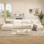 Dyonery 158 Grand canapé modulable sectionnel, tissu CHENILLE avec assise profonde, assemblage sans outil