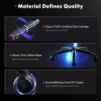 Okak High-Back Ergonomic Gaming Chair with Detachable Neck Pillow, Computer Chair with Padding Seat and Lumbar Support, Comfy Chair for Home, Black