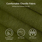 Canapé convertible Dyonery en chenille, causeuse dépliante 3-en-1 avec dossier inclinable 5 positions, poche latérale et assemblage sans outils