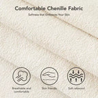 Canapé convertible Dyonery en chenille, causeuse dépliante 3-en-1 avec dossier inclinable 5 positions, poche latérale et assemblage sans outils