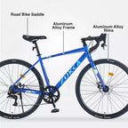 Whisen 28 Road Bike, Adult Outdoor Bicycle with 7 Speed ,Aluminum Alloy Frame for Men Women