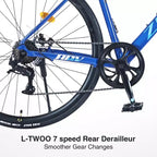 Whisen 28 Road Bike, Adult Outdoor Bicycle with 7 Speed ,Aluminum Alloy Frame for Men Women