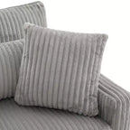 Christopher Knight Home Baker Canapé moderne 2 places en velours côtelé de 80,3 po avec quatre oreillers et accoudoirs carrés