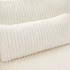 Christopher Knight Home Baker Canapé moderne 2 places en velours côtelé de 80,3 po avec quatre oreillers et accoudoirs carrés