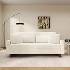 Christopher Knight Home Baker Modern 2-Seater 80.3 Upholstered Sofa with Four Pillows and Square Arms, Corduroy