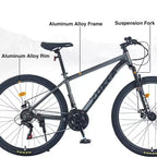 Okak 27.5IN Mountain Bike with Aluminum Alloy Frame, Kids Dirt Bike with 21 Speed Gear and Front Suspension, Bicycle for Kids and Adults