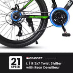 Okak 26IN Mountain Bike with 21 Speeds and Disc Brakes, Kids Dirt Bike with High-Carbon Steel Frame, Mens Bike for Adult & Teenagers