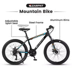 Okak 26IN Mountain Bike with 21 Speeds and Disc Brakes, Kids Dirt Bike with High-Carbon Steel Frame, Mens Bike for Adult & Teenagers