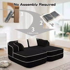 77.2 Teddy Fabric No Assembly 32D High Density sponge Boneless Sofa,Fluffy Comfy Couch with double Chaises,Sleeper sofa for Living Room,White