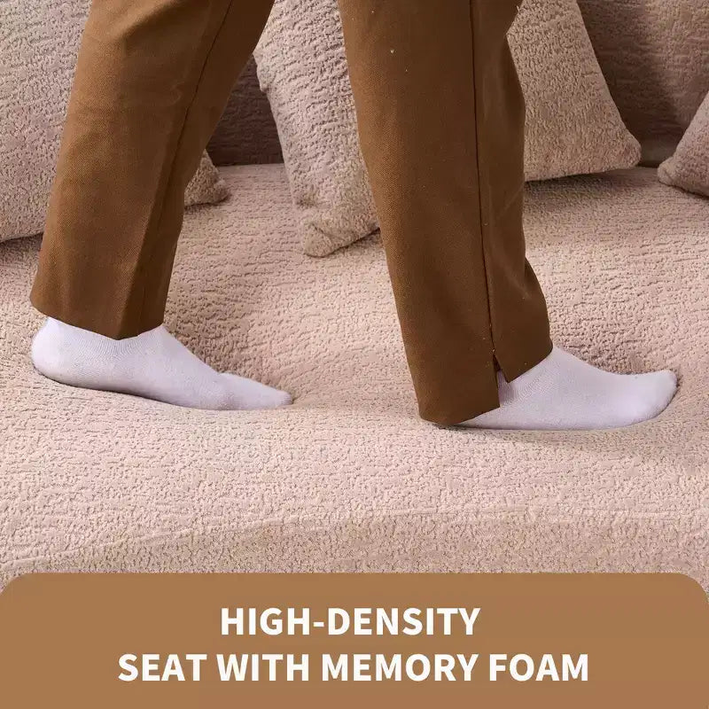 Causeuse incurvée blanche de 65 pouces avec éponge à compression totale et 3 oreillers, canapé compact en chenille 30D sans assemblage