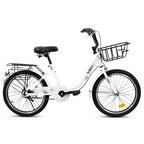 Okak 20IN Kids Bike with Lightweight Steel Frame, Kids Cruiser Bikes with Coaster Brake & V-Brake, Mini Bike with Chain Guard & Rear Rack