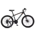 Okak 24IN Mountain Bike with Daul Disc Brakes and Front Suspension, Kids Bike with 21 Speed and Steel Frame, Bicycle for Boys, Girls