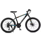 Okak 26IN Mountain Bike with 21 Speeds and Mechanical Disc Brakes, Adult Bike with High-Carbon Steel Frame, Dirt Bike for Kids & Adults