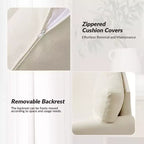 Canapé déhoussable Jaime avec accoudoirs roulés|ARTFUL LIVING DESIGNS