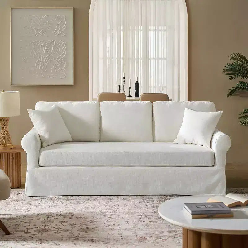 Canapé déhoussable Jaime avec accoudoirs roulés|ARTFUL LIVING DESIGNS