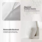 Canapé déhoussable Jaime avec accoudoirs roulés|ARTFUL LIVING DESIGNS