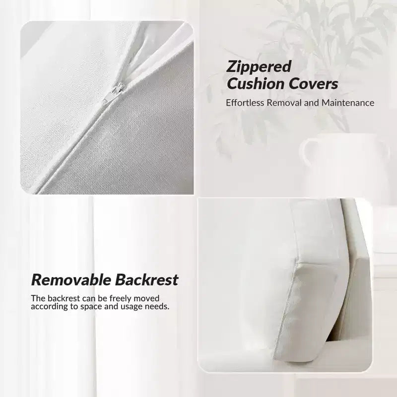 Canapé déhoussable Jaime avec accoudoirs roulés|ARTFUL LIVING DESIGNS