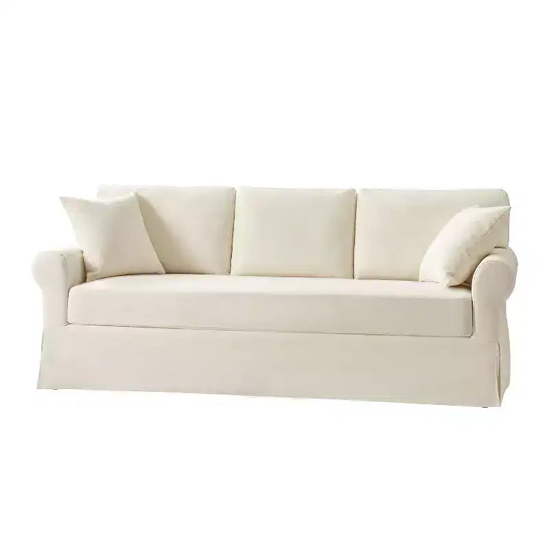 Jaime Slipcovered Sofa with Rolled Armrests|ARTFUL LIVING DESIGNS