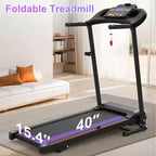 Tapis roulant électrique pliable 2,5 CV avec inclinaison, vitesse 12 km/h, capteur de fréquence cardiaque, musique Bluetooth, porte-gobelet pour salle de sport à domicile