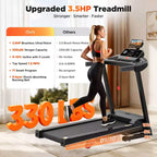 Tapis de course pliable avec inclinaison, Tapis roulant 3,5 CV pour la maison avec capacité de 150 kg, 71 programmes