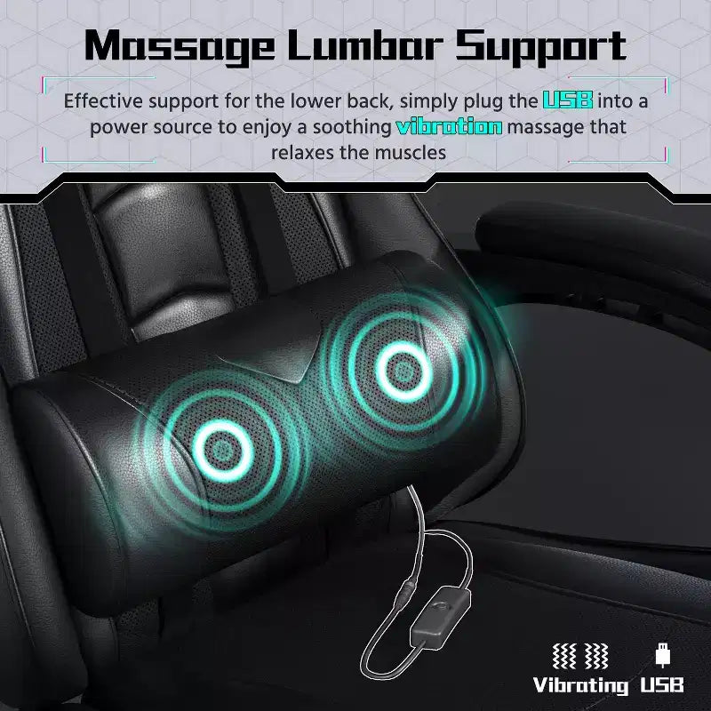 Yaheetech PU Leather Ergonomic Gaming Chair Executive Computer Chair with Padded Armrests
