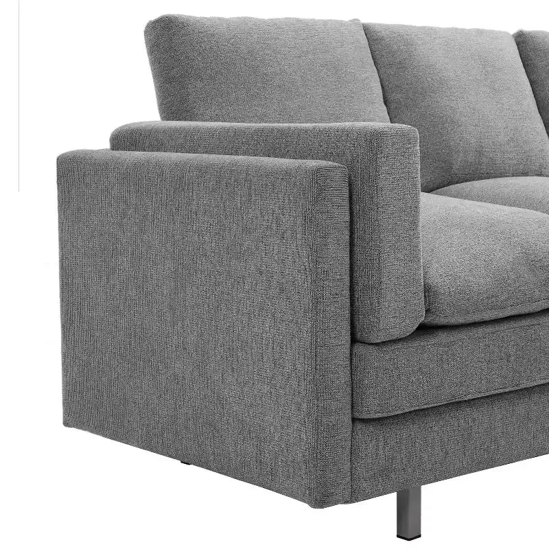 Christopher Knight Home Bonnet Canapé moderne 3 places en chenille de 79,5 po avec coussins de siège à double couche