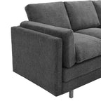 Christopher Knight Home Bonnet Canapé moderne 3 places en chenille de 79,5 po avec coussins de siège à double couche