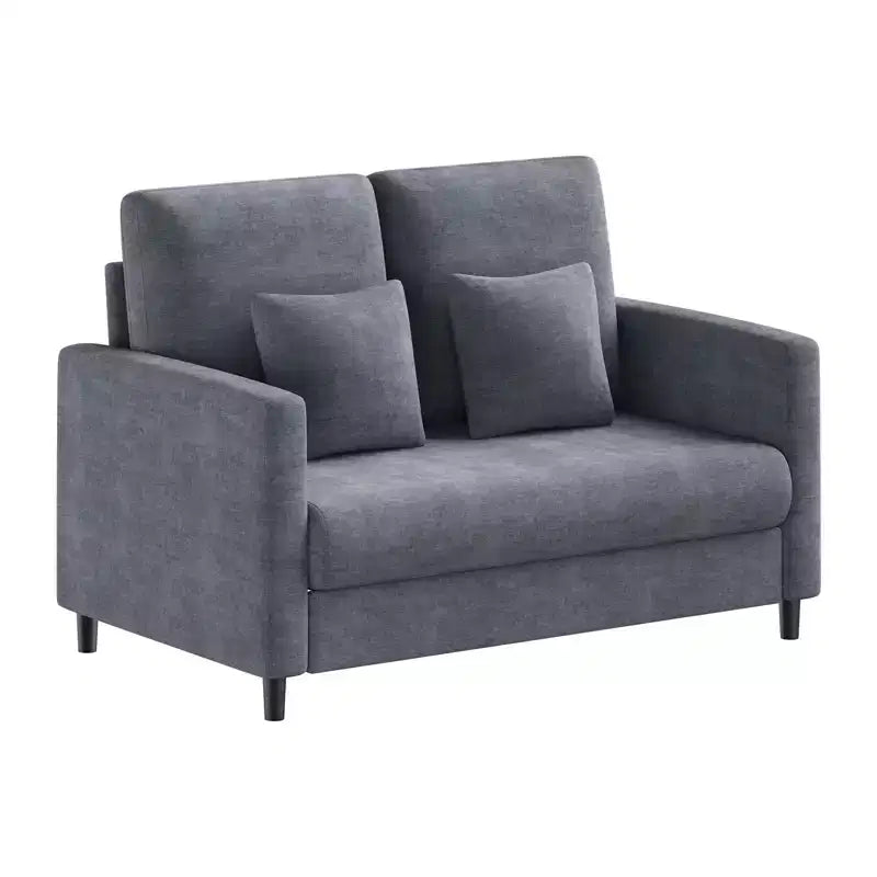 51.9-inch lounge sofa, chenille double reading sofa, suitable for bedrooms, tool-free assembly living room decorative sofa, comfortable armchair