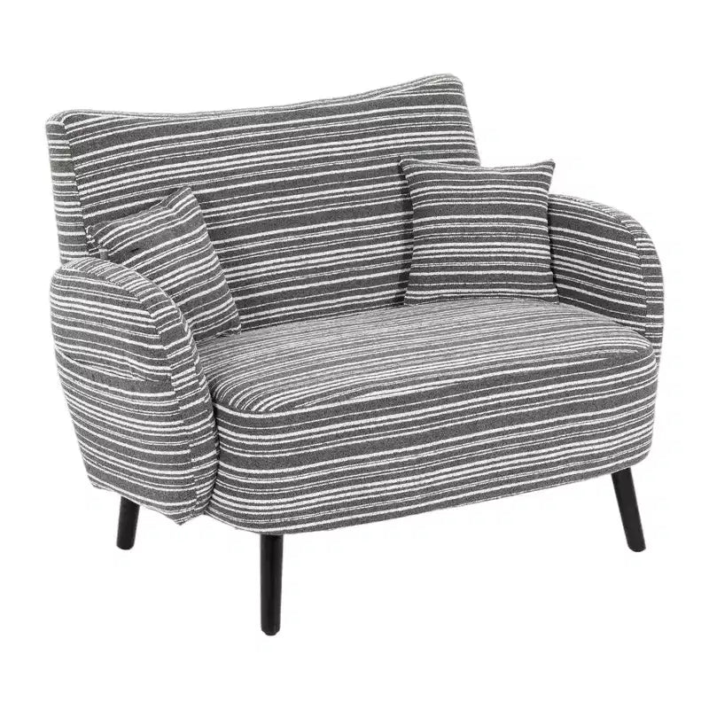 Zeus & Ruta Modern Deep-Seat Sofa with Ultra-Comfortable Armrests, Pillows & Storage Pockets