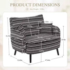 Zeus & Ruta Modern Deep-Seat Sofa with Ultra-Comfortable Armrests, Pillows & Storage Pockets