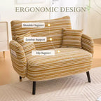 Zeus & Ruta Modern Deep-Seat Sofa with Ultra-Comfortable Armrests, Pillows & Storage Pockets