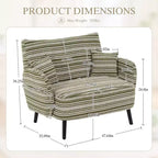 Zeus & Ruta Modern Deep-Seat Sofa with Ultra-Comfortable Armrests, Pillows & Storage Pockets
