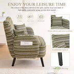 Zeus & Ruta Modern Deep-Seat Sofa with Ultra-Comfortable Armrests, Pillows & Storage Pockets