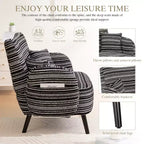Zeus & Ruta Modern Deep-Seat Sofa with Ultra-Comfortable Armrests, Pillows & Storage Pockets