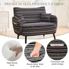 Zeus & Ruta Modern Deep-Seat Sofa with Ultra-Comfortable Armrests, Pillows & Storage Pockets