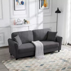 MAYEERTY 81.5 Modern 3-Seater Sofa - Minimalist Design, Linen Fabric, Removable Washable Covers & 2 Pillows