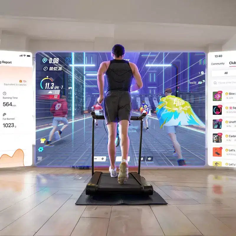 Tapis de course DeerRun X20 avec inclinaison automatique à 15 %, tapis de course pleine surface, capacité de 180 kg