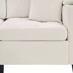 Whisen 115.7 Canapé d'angle moderne en U et grand canapé sectionnel avec porte-gobelets intégrés et espace de rangement