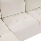Whisen 115.7 Canapé d'angle moderne en U et grand canapé sectionnel avec porte-gobelets intégrés et espace de rangement