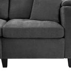 Whisen 115.7 Canapé d'angle moderne en U et grand canapé sectionnel avec porte-gobelets intégrés et espace de rangement