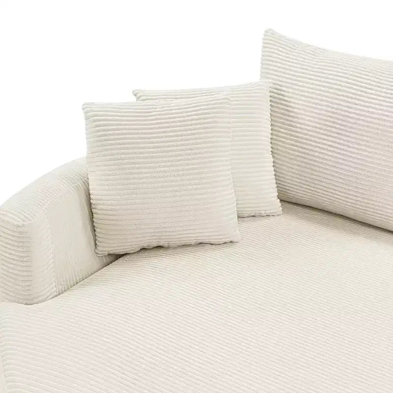 Canapé double surdimensionné avec méridienne et canapé-lit Whisen 102.3, canapé avec assise profonde