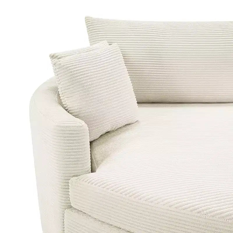 Canapé double surdimensionné avec méridienne et canapé-lit Whisen 102.3, canapé avec assise profonde