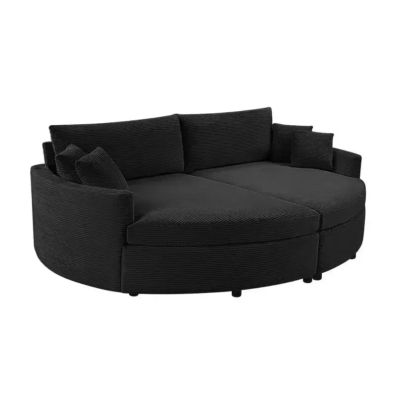 Canapé double surdimensionné avec méridienne et canapé-lit Whisen 102.3, canapé avec assise profonde
