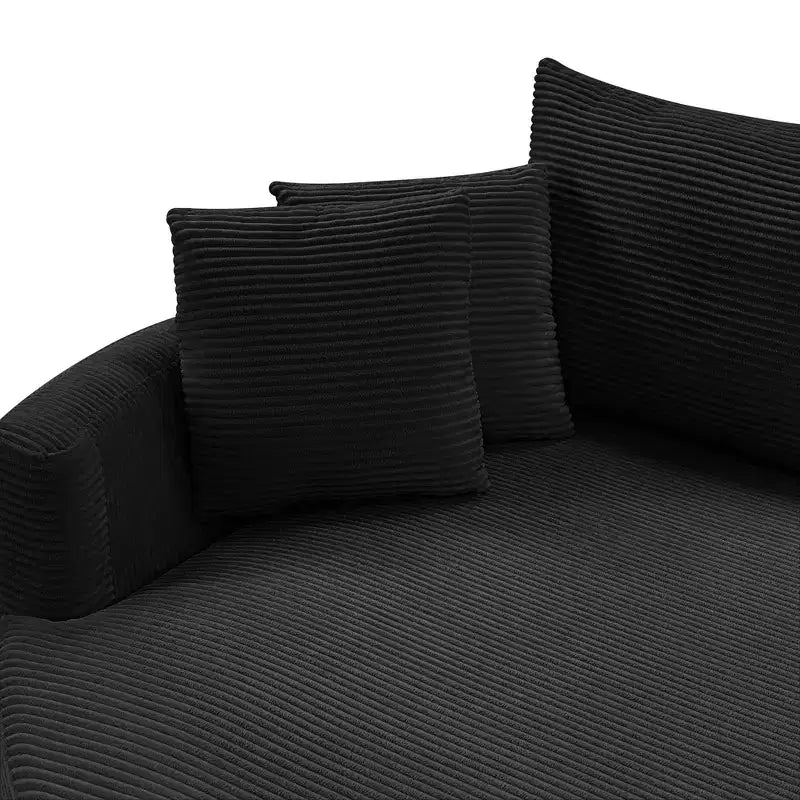 Canapé double surdimensionné avec méridienne et canapé-lit Whisen 102.3, canapé avec assise profonde