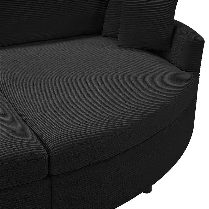 Canapé double surdimensionné avec méridienne et canapé-lit Whisen 102.3, canapé avec assise profonde