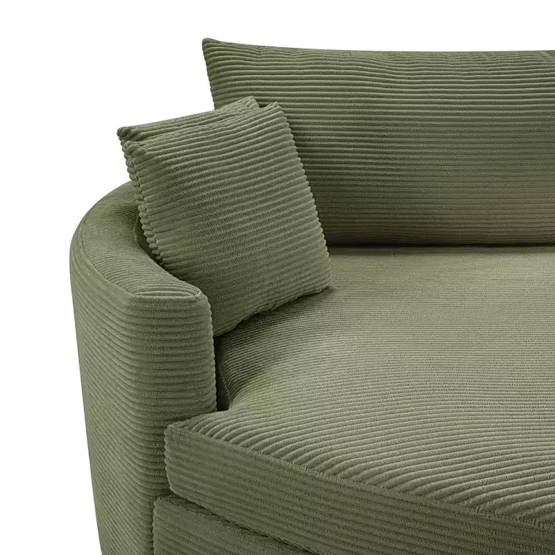 Canapé double surdimensionné avec méridienne et canapé-lit Whisen 102.3, canapé avec assise profonde