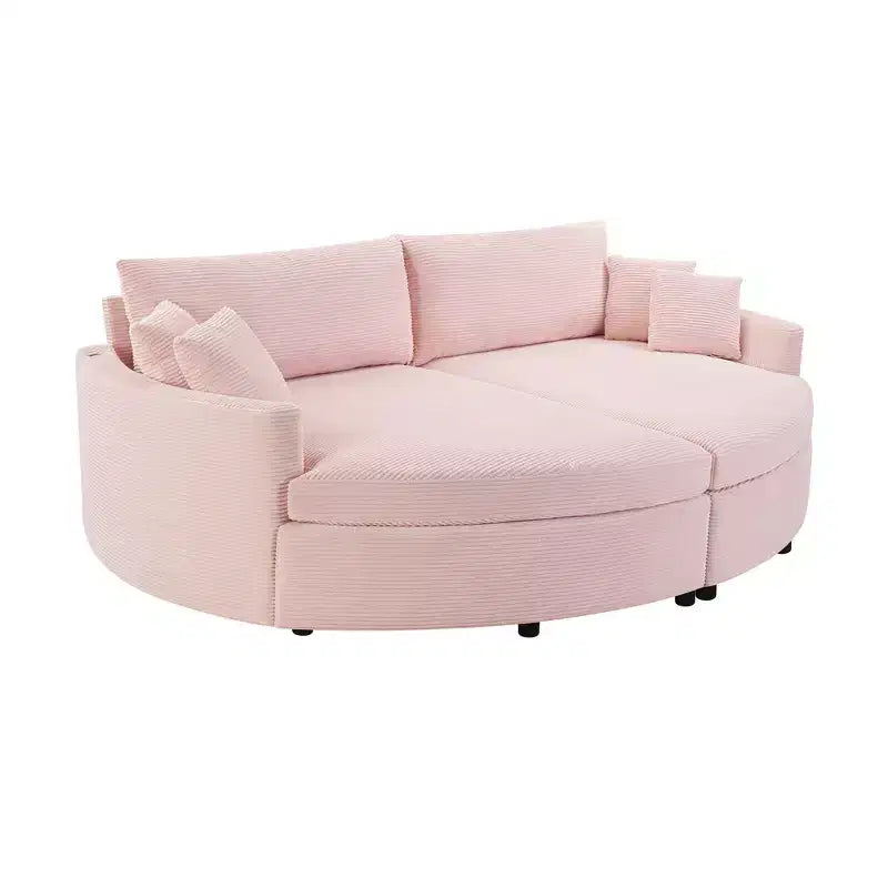 Canapé double surdimensionné avec méridienne et canapé-lit Whisen 102.3, canapé avec assise profonde