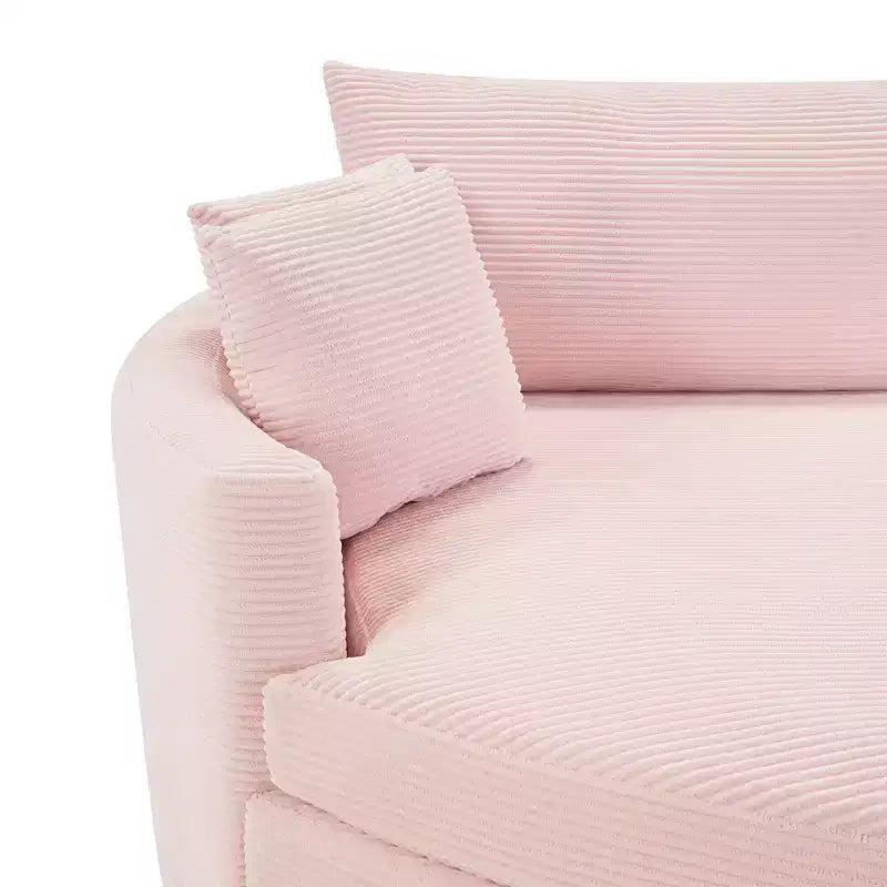 Canapé double surdimensionné avec méridienne et canapé-lit Whisen 102.3, canapé avec assise profonde
