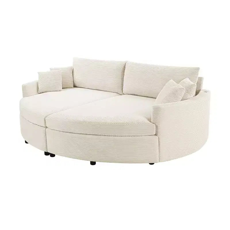 Canapé double surdimensionné avec méridienne et canapé-lit Whisen 102.3, canapé avec assise profonde