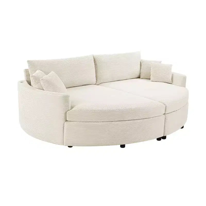 Canapé double surdimensionné avec méridienne et canapé-lit Whisen 102.3, canapé avec assise profonde